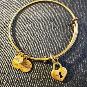 Alex and Ani Gold Heart Lock Bracelet